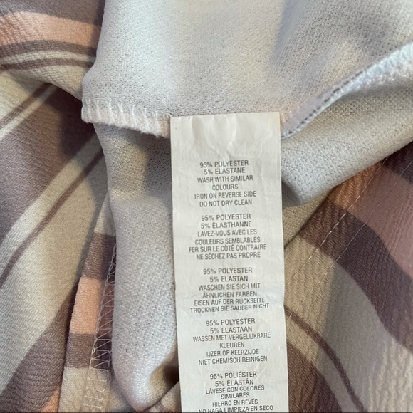 Boohoo Tan & White Striped High Rise Bodycon Fitted Midi Skirt 4 Women’s - Picture 8 of 9